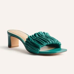 Reformation Shereen Ruched Block Heel Mule